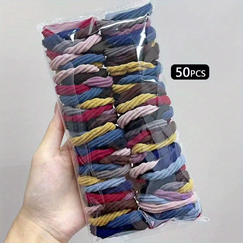 Travel Accessories Girls - 50 шт. черных атласных нейлоновых резинок
