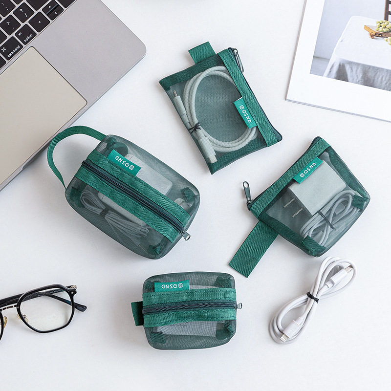 Cable Organizer Travel - Прозрачная сетчатая сумка для хранения кабелей,