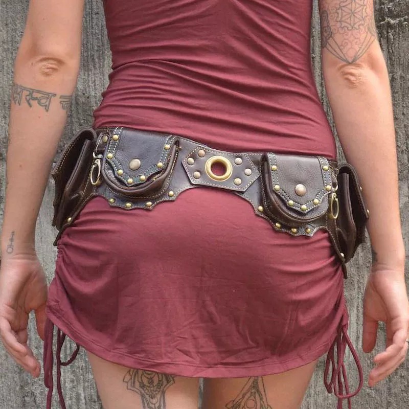 Travel Accessories Hip Belt - 1 шт., средневековая кожаная поясная сумка