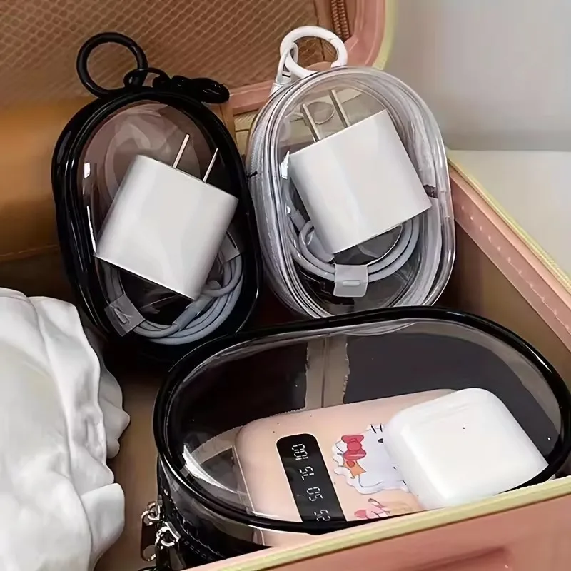Cable Organizer Travel - Портативная мини-сумка-органайзер на молнии с мультяшным