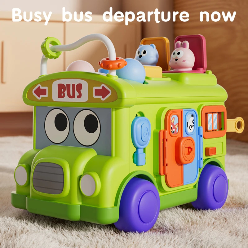 Travel Accessories For Toddlers - Развивающая игрушка-автобус Монтессори для малышей, развивающая