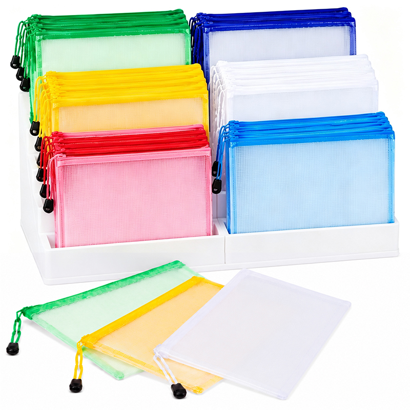 Document Organizer Folder - 5/20 шт. сетчатые папки-конверты на молнии