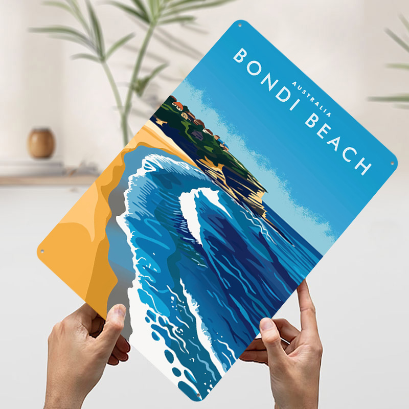 Плакат с изображением пляжа Бо – обзор и цена Travel Accessories Australia