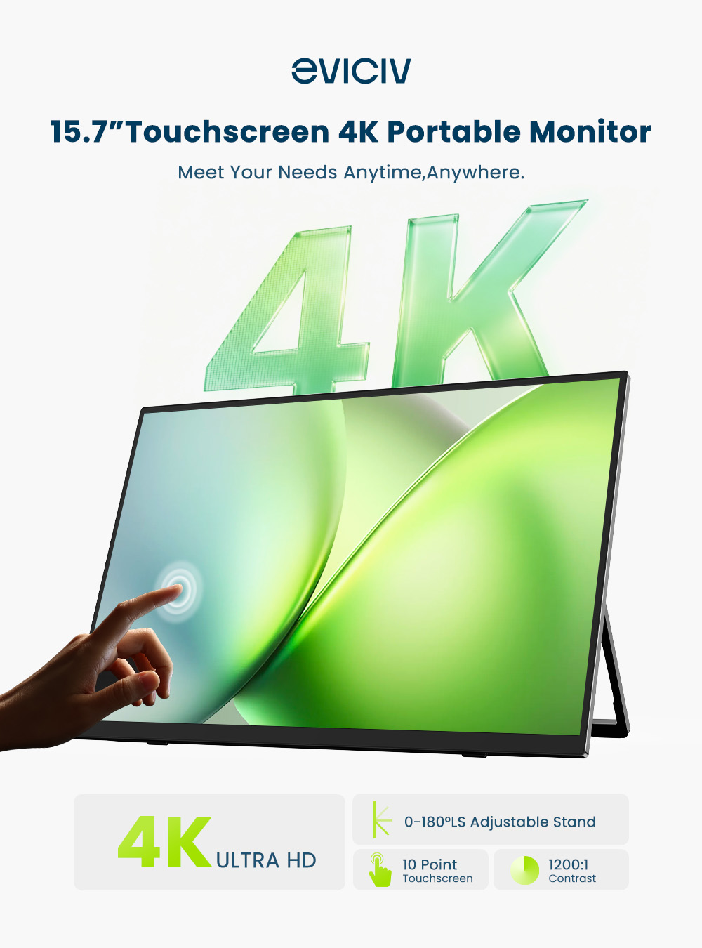 Портативный монитор EVICIV 4K  – обзор и цена Travel Video Accessories